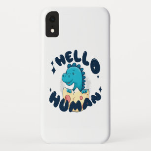 Funda Para iPhone XR Hola humano divertido Dinosaurio