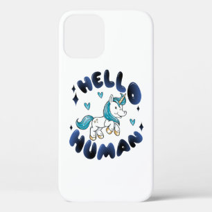 Funda Para iPhone 12 Hola humano hermoso unicornio