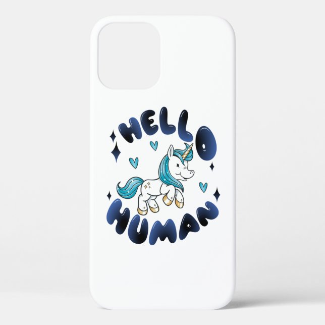 Funda De Case-Mate Para iPhone Hola humano hermoso unicornio (Reverso )