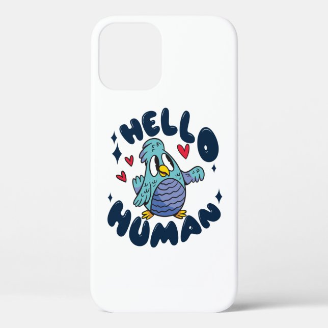 Funda De Case-Mate Para iPhone Hola humano pájaro lindo (Reverso )