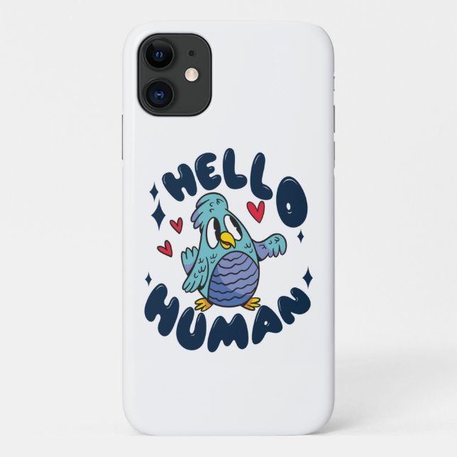 Funda De Case-Mate Para iPhone Hola humano pájaro lindo (Reverso)