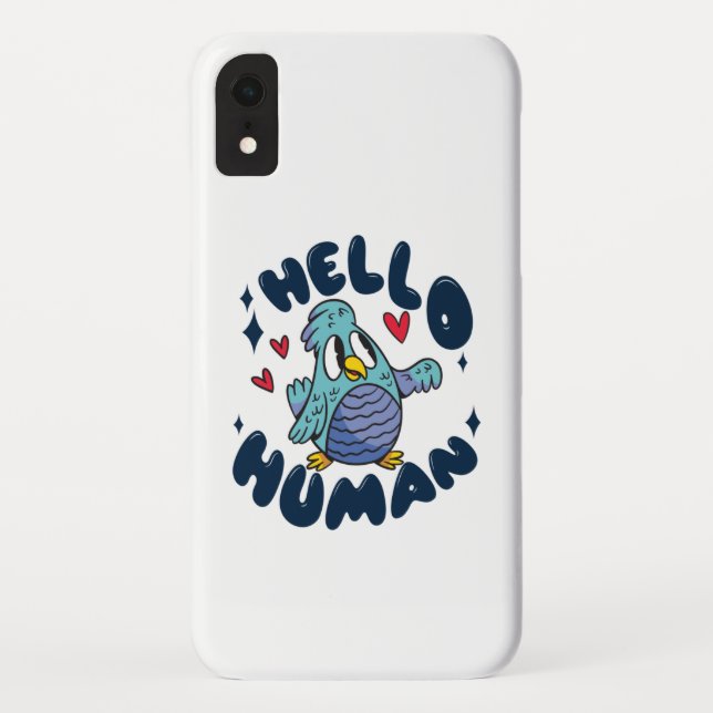 Funda De Case-Mate Para iPhone Hola humano pájaro lindo (Reverso)