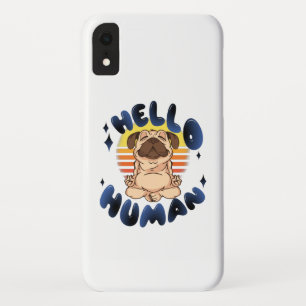 Funda Para iPhone XR Hola humano Perro de yoga meditando