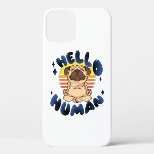 Funda Para iPhone 12 Hola humano Perro meditando yoga