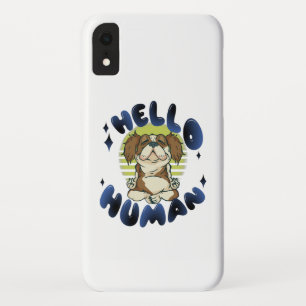 Funda Para iPhone XR Hola humano Perro meditando yoga