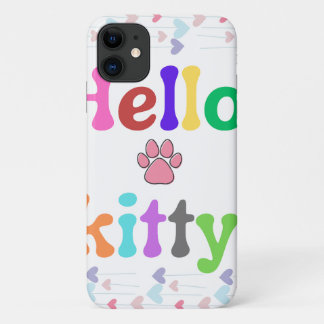 Funda Para iPhone 11 hola lindo gatito.