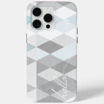 Hola Patrón de línea gris y azul iPhone 6 Plus