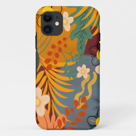 Funda Para iPhone 11 Hola Primavera, Floral coloridas hojas naturales