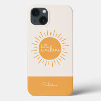 Hola Sunshine Personalizado Boho Amarillo