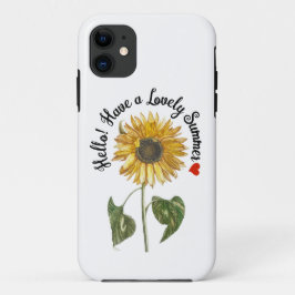 Funda Para iPhone 11 ¡Hola! Ten un verano encantador - Girasol vintage