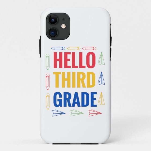 Funda De Case-Mate Para iPhone Hola tercer grado (Reverso)