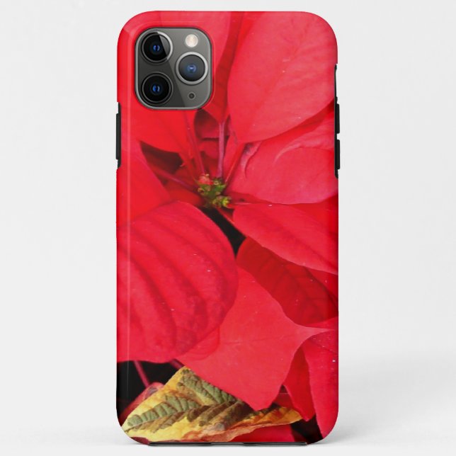 Funda De Case-Mate Para iPhone Holly Point Poinsettias Holiday Floral (Reverso)
