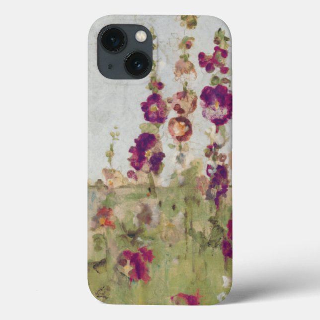 Funda De Case-Mate Para iPhone Hollyhocks en el mar (Reverso)
