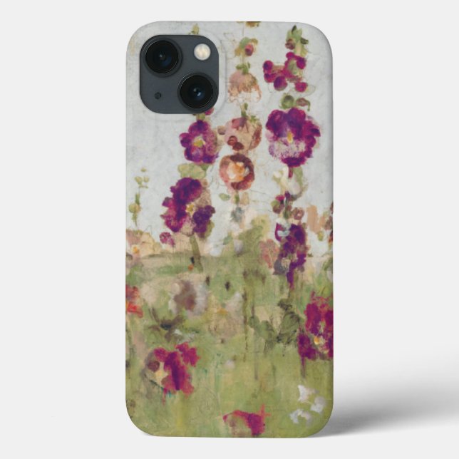 Funda De Case-Mate Para iPhone Hollyhocks en el mar (Reverso)