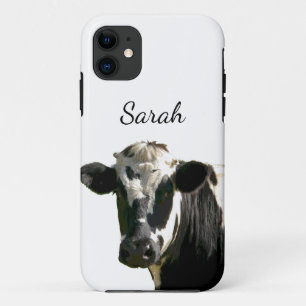 Funda Para iPhone 11 Holstein Cow Farm Animal Dairy Black & White