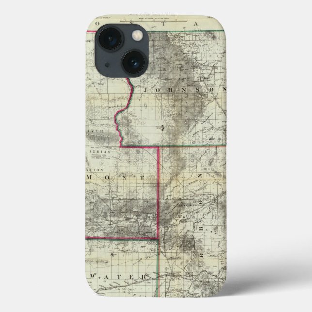 Funda De Case-Mate Para iPhone Holt's New Map, Wyoming (Reverso)