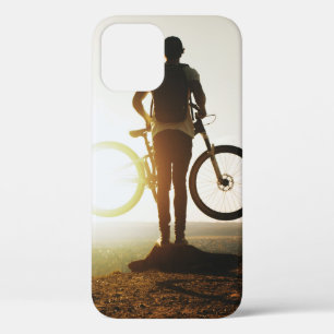 Funda Para iPhone 12 Hombre cargando bicicleta