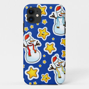11 Hombre de nieve y estrellas, funda para iPhone 5