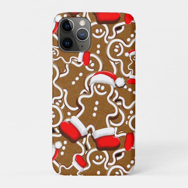 Funda De Case-Mate Para iPhone Hombre de pan de jengibre Navidades Santa Claus (Reverso)