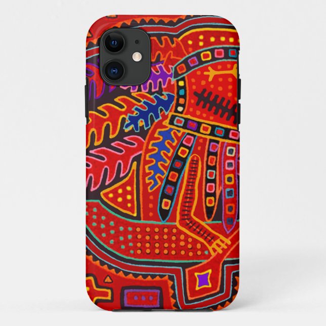 Funda De Case-Mate Para iPhone Hombre indio kuna en canoa (Reverso)