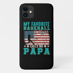 Funda Para iPhone 11 Hombre Mi jugador de béisbol favorito me llama pap