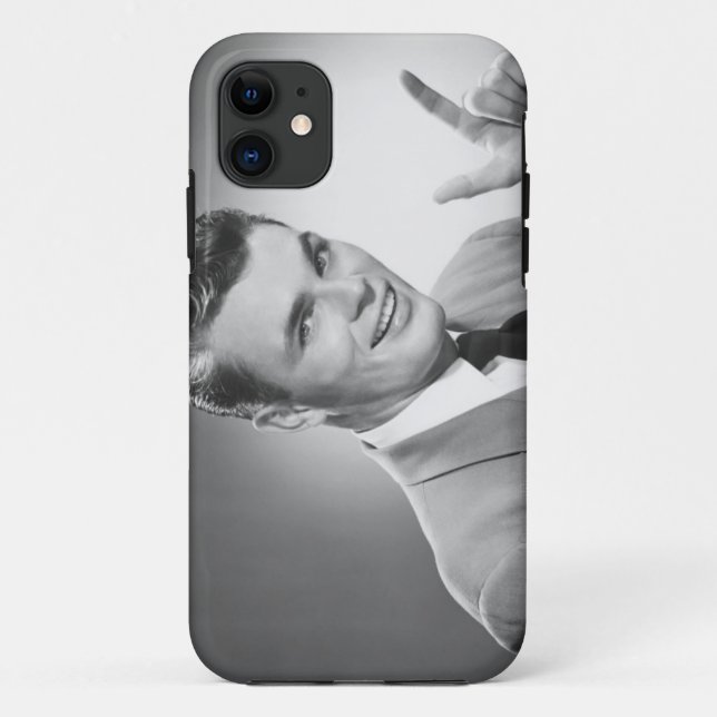 Funda De Case-Mate Para iPhone Hombre que señala 2 (Reverso)