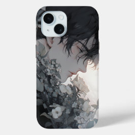 Funda Para iPhone 15 Hombre y flores misteriosos