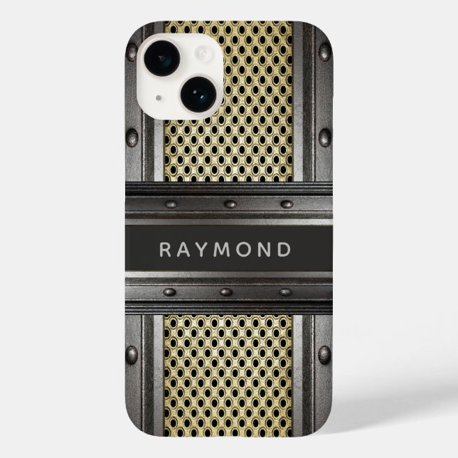 Funda De Case-Mate Para iPhone Hombres de la industria del hierro metalizado (Reverso )