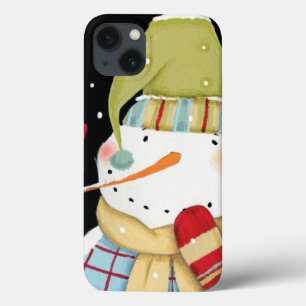 Funda Para iPhone 13 Hombres de nieve modernos con Mittens