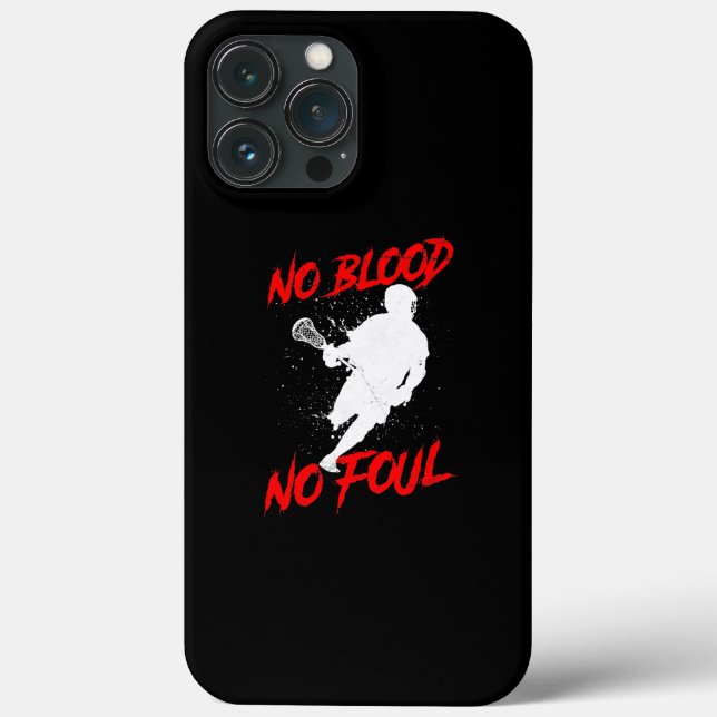 Funda De Case-Mate Para iPhone Hombres Sin Sangre No Foul Lacrosse  (Reverso )