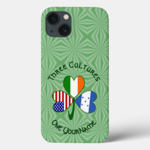 Funda Para iPhone 13 Hondúras Irlanda EE. UU. Trébol Bandera Personaliz