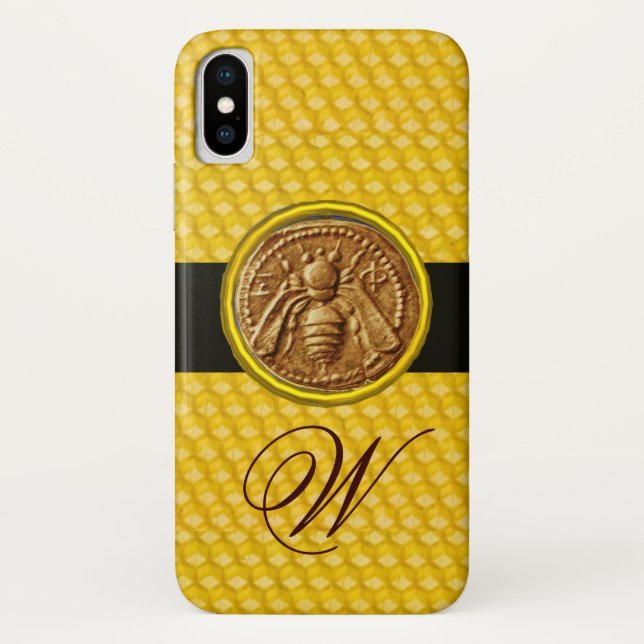 FUNDA DE Case-Mate PARA iPhone HONEY BEE, BEEKEEPER MONOGRAM (Reverso)
