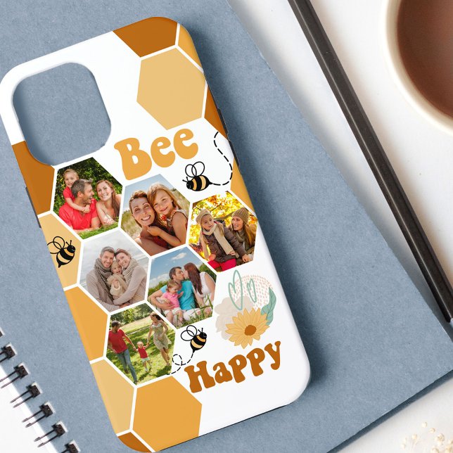 Funda De Case-Mate Para iPhone Honeycomb 6 Collage de fotos Bee Happy White (Subido por el creador)