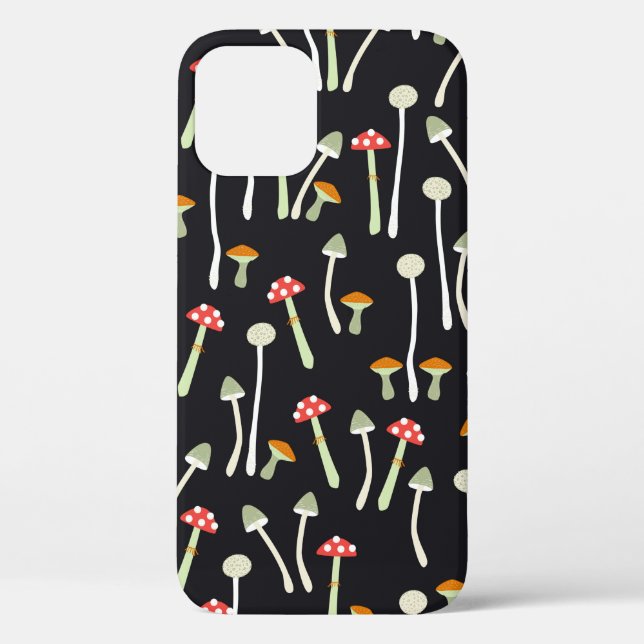 Funda De Case-Mate Para iPhone hongos, otoño,patrón  (Reverso )