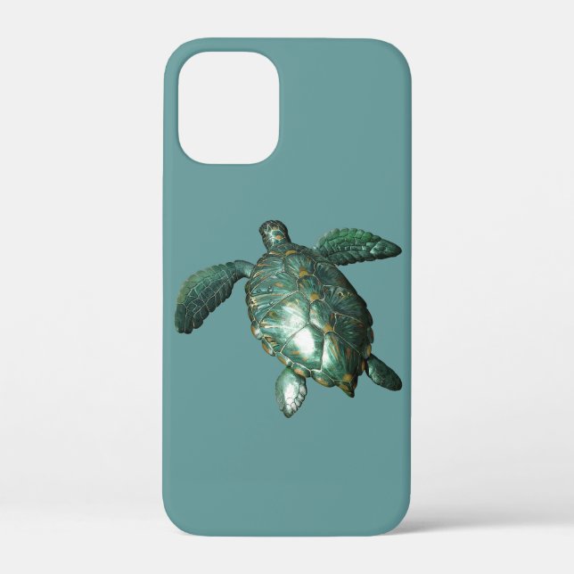 Funda De Case-Mate Para iPhone Honu - Tortuga del Mar Verde (Reverso )
