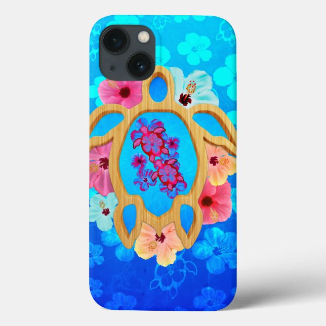 Funda De Case-Mate Para iPhone Honu tropical hawaiano (Reverso)