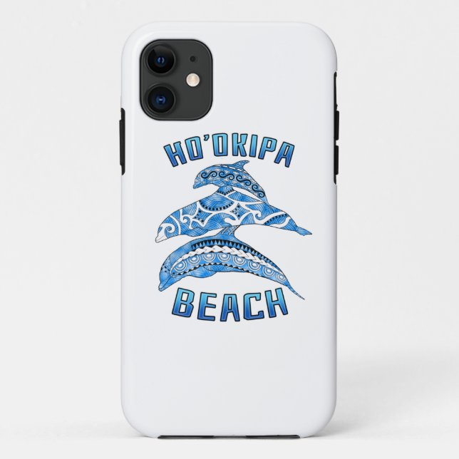 Funda De Case-Mate Para iPhone Ho'okipa Hawaii Vacaciones para delfines tribales (Reverso)
