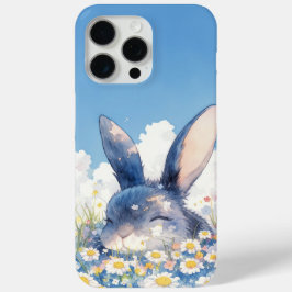 Funda Para iPhone 15 Pro Max Hora de la siesta del conejo en el prado