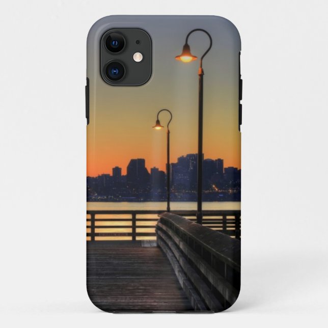 Funda De Case-Mate Para iPhone Horizonte céntrico de Seattle Washington (Reverso)