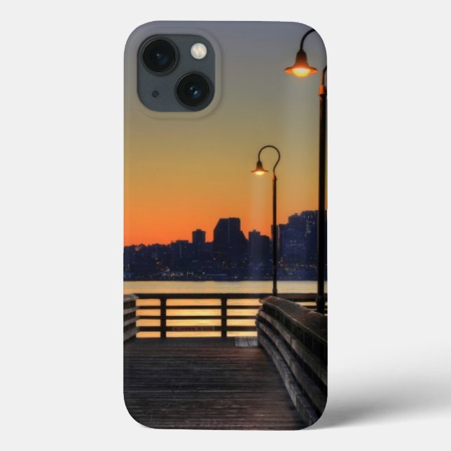 Funda De Case-Mate Para iPhone Horizonte céntrico de Seattle Washington (Reverso)