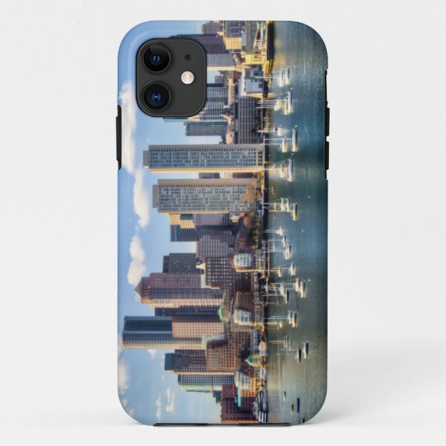 Funda De Case-Mate Para iPhone Horizonte de Boston de la costa (Reverso)