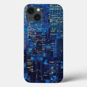 Funda Para iPhone 13 Horizonte de NYC, opinión de alto ángulo en la