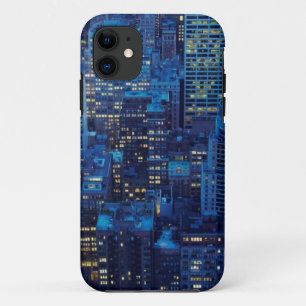 Funda Para iPhone 11 Horizonte de NYC, opinión de alto ángulo en la