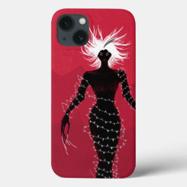 Funda Para iPhone 15 Horror gótica macabra mujer demon trepidante