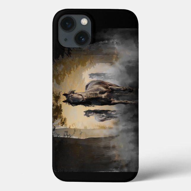 Funda De Case-Mate Para iPhone Horse frisón Hallo (Reverso)