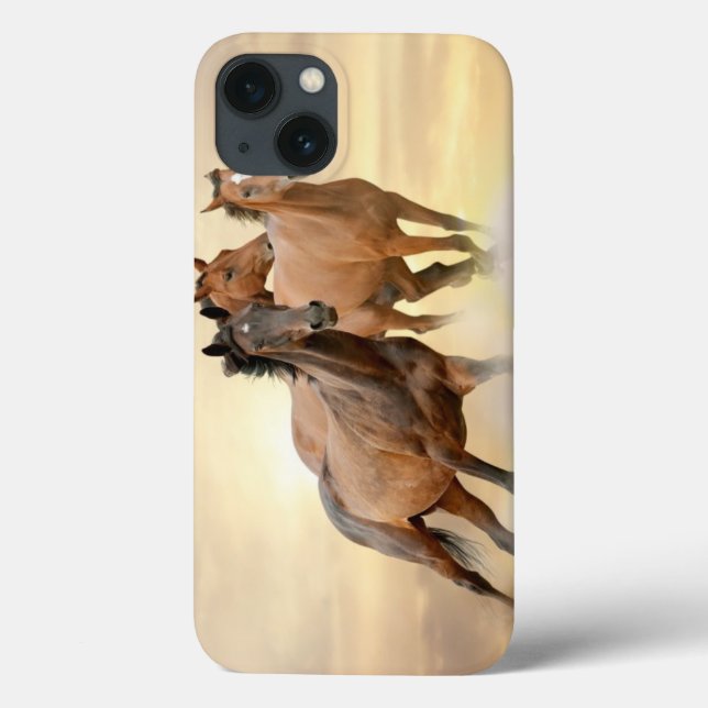Funda De Case-Mate Para iPhone Horses In Sunset (Reverso)