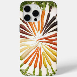 Funda Para iPhone 15 Pro Max Hortalizas de zanahoria Colorido Rainbow Pattern G