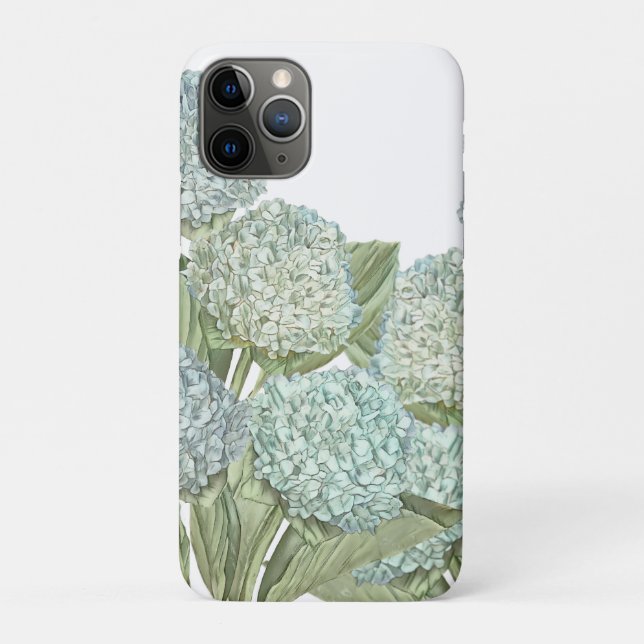 Funda De Case-Mate Para iPhone Hortensia Azul (Reverso)