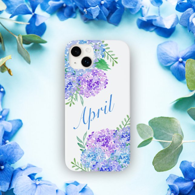 Funda De Case-Mate Para iPhone Hortensias Acuarela Chic Floral  (Subido por el creador)