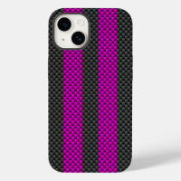 Hot Fuchsia Carreras rosa Stripes Carbon Fibra Sty